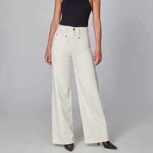 LOLA JEANS Milan High Rise Wide Leg Jeans ivory Women’s SIZE 31